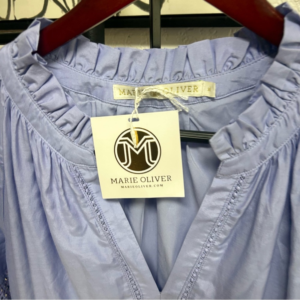 Marie Oliver Light Blue Long Sleeve Dress